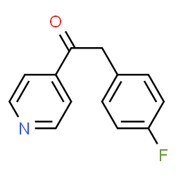 ChemSpider 2D Image | 2-(4-Fluorophenyl)-1-(4-pyridinyl)ethanone | C13H10FNO