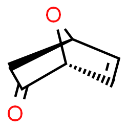 ChemSpider 2D Image | (1R,4R)-7-Oxabicyclo[2.2.1]hept-5-en-2-one | C6H6O2