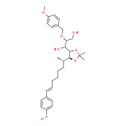 ChemSpider 2D Image | (1S)-1,2-O-Isopropylidene-4-O-(4-methoxybenzyl)-1-C-[(2S,7E)-8-(4-methoxyphenyl)-7-octen-2-yl]-D-arabinitol | C31H44O7