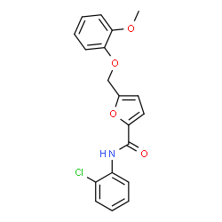 ChemSpider 2D Image | N-(2-Chlorophenyl)-5-[(2-methoxyphenoxy)methyl]-2-furamide | C19H16ClNO4