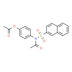 ChemSpider 2D Image | 4-[Acetyl(2-naphthylsulfonyl)amino]phenyl acetate | C20H17NO5S
