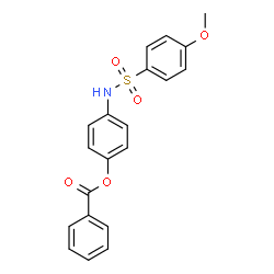 ChemSpider 2D Image | 4-{[(4-Methoxyphenyl)sulfonyl]amino}phenyl benzoate | C20H17NO5S