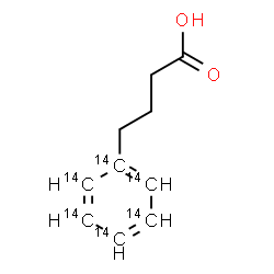 ChemSpider 2D Image | 4-(~14~C_6_)Phenylbutanoic acid | C414C6H12O2