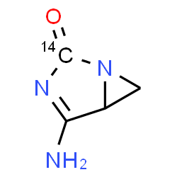 ChemSpider 2D Image | 4-Amino(2-~14~C)-1,3-diazabicyclo[3.1.0]hex-3-en-2-one | C314CH5N3O