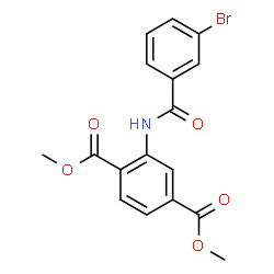 ChemSpider 2D Image | Dimethyl 2-[(3-bromobenzoyl)amino]terephthalate | C17H14BrNO5