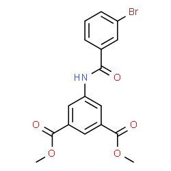 ChemSpider 2D Image | Dimethyl 5-[(3-bromobenzoyl)amino]isophthalate | C17H14BrNO5