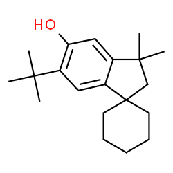 ChemSpider 2D Image | 6'-tert-Butyl-3',3'-dimethyl-2',3'-dihydrospiro[cyclohexane-1,1'-inden]-5'-ol | C20H30O