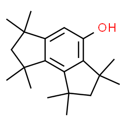 ChemSpider 2D Image | 1,1,3,3,6,6,8,8-Octamethyl-1,2,3,6,7,8-hexahydro-as-indacen-4-ol | C20H30O