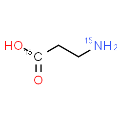 ChemSpider 2D Image | beta-(1-~13~C,~15~N)Alanine | C213CH715NO2