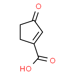 ChemSpider 2D Image | 3-Oxocyclopent-1-enecarboxylic acid | C6H6O3