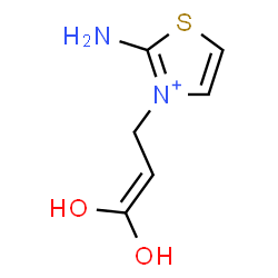 ChemSpider 2D Image | 2-Amino-3-(3,3-dihydroxy-2-propen-1-yl)-1,3-thiazol-3-ium | C6H9N2O2S