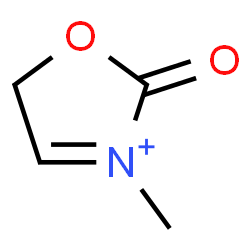 ChemSpider 2D Image | 3-Methyl-2-oxo-2,5-dihydro-1,3-oxazol-3-ium | C4H6NO2