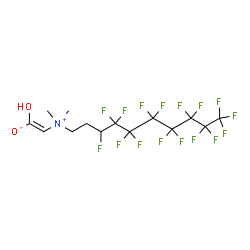 ChemSpider 2D Image | (Z)-2-[(3,4,4,5,5,6,6,7,7,8,8,9,9,10,10,10-Hexadecafluorodecyl)(dimethyl)ammonio]-1-hydroxyethenolate | C14H13F16NO2