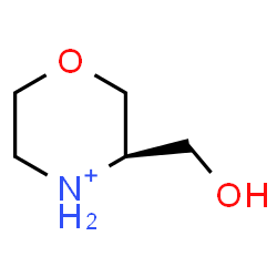 ChemSpider 2D Image | (3R)-3-(Hydroxymethyl)morpholin-4-ium | C5H12NO2
