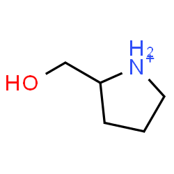 ChemSpider 2D Image | 2-(Hydroxymethyl)pyrrolidinium | C5H12NO