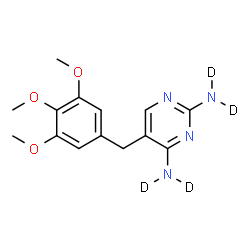 ChemSpider 2D Image | 5-(3,4,5-Trimethoxybenzyl)-2,4-pyrimidine(~2~H_4_)diamine | C14H14D4N4O3