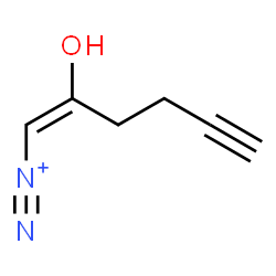 ChemSpider 2D Image | (1E)-2-Hydroxy-1-hexen-5-yne-1-diazonium | C6H7N2O