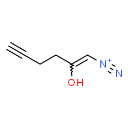 ChemSpider 2D Image | (1Z)-2-Hydroxy-1-hexen-5-yne-1-diazonium | C6H7N2O