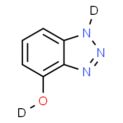 ChemSpider 2D Image | (1-~2~H)-1H-Benzotriazol-4-(~2~H)ol | C6H3D2N3O