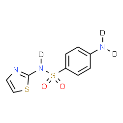 ChemSpider 2D Image | 4-(~2~H_2_)Amino-N-(1,3-thiazol-2-yl)benzene(~2~H)sulfonamide | C9H6D3N3O2S2