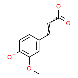 ChemSpider 2D Image | (2E)-3-(3-Methoxy-4-oxidophenyl)acrylate | C10H8O4