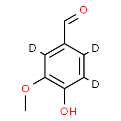 ChemSpider 2D Image | 4-Hydroxy-3-methoxy(~2~H_3_)benzaldehyde | C8H5D3O3