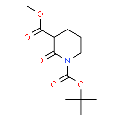 ChemSpider 2D Image | Methyl N-Boc-2-oxopiperidine-3-carboxylate | C12H19NO5