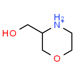 ChemSpider 2D Image | 3-(Hydroxymethyl)morpholin-4-ium | C5H12NO2