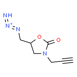 ChemSpider 2D Image | 1-{[2-Oxo-3-(2-propyn-1-yl)-1,3-oxazolidin-5-yl]methyl}-1,2-triazadien-2-ium | C7H9N4O2