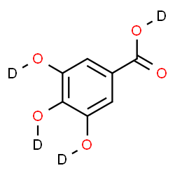 ChemSpider 2D Image | 3,4,5-Tris[(~2~H)hydroxy](O-~2~H)benzoic acid | C7H2D4O5