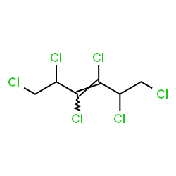 ChemSpider 2D Image | (3E)-1,2,3,4,5,6-Hexachloro-3-hexene | C6H6Cl6