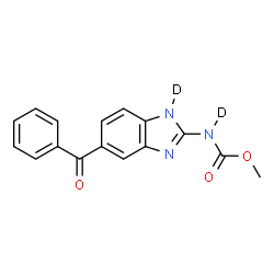 ChemSpider 2D Image | Methyl [5-benzoyl(1-~2~H)-1H-benzimidazol-2-yl](~2~H)carbamate | C16H11D2N3O3
