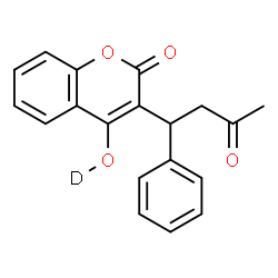 ChemSpider 2D Image | 4-(~2~H)Hydroxy-3-(3-oxo-1-phenylbutyl)-2H-chromen-2-one | C19H15DO4