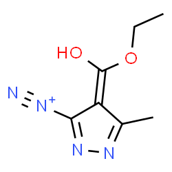 ChemSpider 2D Image | (4E)-4-[Ethoxy(hydroxy)methylene]-5-methyl-4H-pyrazole-3-diazonium | C7H9N4O2