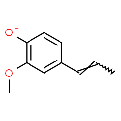 ChemSpider 2D Image | 2-Methoxy-4-[(1E)-1-propen-1-yl]phenolate | C10H11O2