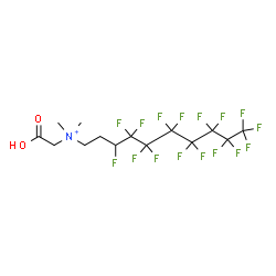 ChemSpider 2D Image | N-(Carboxymethyl)-3,4,4,5,5,6,6,7,7,8,8,9,9,10,10,10-hexadecafluoro-N,N-dimethyl-1-decanaminium | C14H14F16NO2