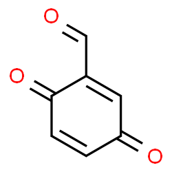 ChemSpider 2D Image | 3,6-Dioxo-1,4-cyclohexadiene-1-carbaldehyde | C7H4O3
