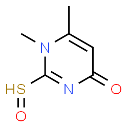 ChemSpider 2D Image | 1,6-dimethyl-2-(oxo-$l^{3}-sulfanyl)pyrimidin-4-one | C6H7N2O2S