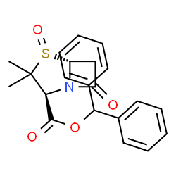 ChemSpider 2D Image | (2S,5R)-Benzhydryl 3,3-dimethyl-7-oxo-4-thia-1-azabicyclo[3.2.0]heptane-2-carboxylate 4-oxide | C21H21NO4S