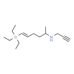 ChemSpider 2D Image | (5E)-N-(2-Propyn-1-yl)-6-(triethylsilyl)-5-hexen-2-amine | C15H29NSi