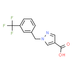 ChemSpider 2D Image | 1-(3-Trifluoromethyl-benzyl)-1H-pyrazole-4-carboxylic acid | C12H9F3N2O2