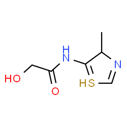 ChemSpider 2D Image | 2-hydroxy-N-(4-methyl-4H-thiazol-5-yl)acetamide | C6H9N2O2S