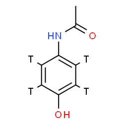 ChemSpider 2D Image | N-[4-Hydroxy(~3~H_4_)phenyl]acetamide | C8H5T4NO2