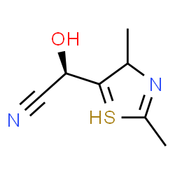ChemSpider 2D Image | (2R)-2-(2,4-dimethyl-4H-thiazol-5-yl)-2-hydroxy-acetonitrile | C7H9N2OS