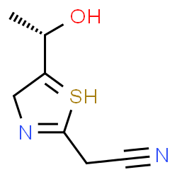 ChemSpider 2D Image | 2-[5-[(1S)-1-hydroxyethyl]-4H-thiazol-2-yl]acetonitrile | C7H9N2OS