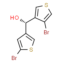 ChemSpider 2D Image | (S)-(4-Bromo-3-thienyl)(5-bromo-3-thienyl)methanol | C9H6Br2OS2