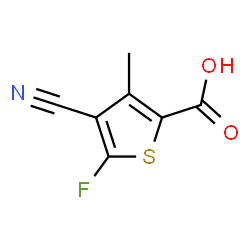 ChemSpider 2D Image | 4-Cyano-5-fluoro-3-methyl-2-thiophenecarboxylic acid | C7H4FNO2S