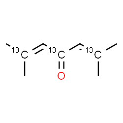 ChemSpider 2D Image | 2,6-Dimethyl(2,4,6-~13~C_3_)-2,5-heptadien-4-one | C613C3H14O