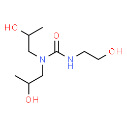 ChemSpider 2D Image | 3-(2-Hydroxyethyl)-1,1-bis(2-hydroxypropyl)urea | C9H20N2O4