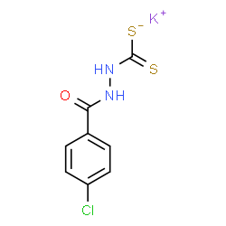 ChemSpider 2D Image | Potassium 2-(4-chlorobenzoyl)hydrazinecarbodithioate | C8H6ClKN2OS2